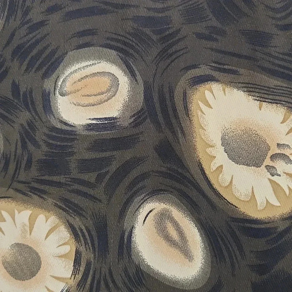 Hand Made Button Down Collar Blouse Gold And  Brown Colors - Picture 6 of 9